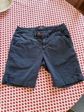 Psycho Bunny Navy Chino Shorts with Contrast Button